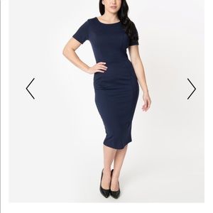 1960s StyleStretch Mod Wiggle Dress (Green)